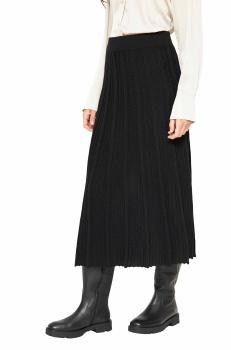 Alpaka Plissee Rock STELLA aus : Farbe / Gr - schwarz, Size - XL