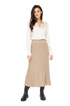 Alpaka Plissee Rock STELLA aus : Farbe / Gr - sand, Size - L