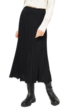 Alpaka Plissee Rock STELLA aus : Farbe / Gr - schwarz, Size - L