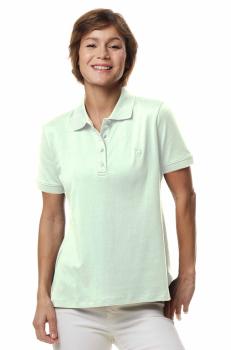 Poloshirt BASIC DAMEN aus 100% Bio-Pima-Baumwolle : Farbe / Gr - mint-pastel, Size - XS