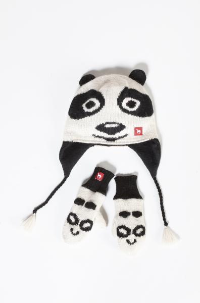 Alpaka Kinderhandschuhe PANDA (9-11 Monate) aus 100% Baby Alpaka