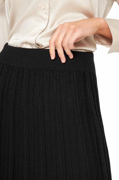 Alpaka Plissee Rock STELLA aus : Farbe / Gr - schwarz, Size - XL