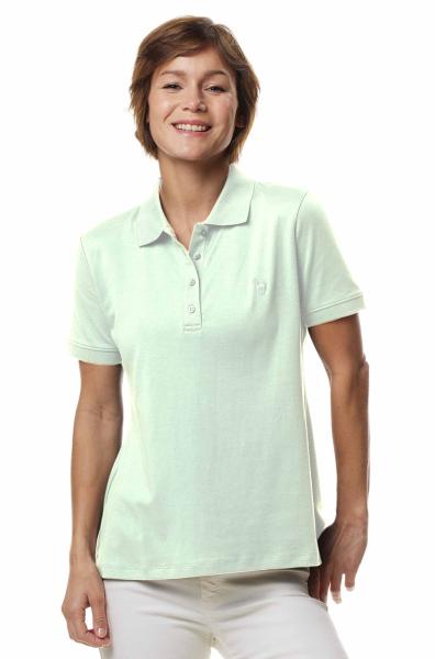 Poloshirt BASIC DAMEN aus 100% Bio-Pima-Baumwolle : Farbe / Gr - mint-pastel, Size - XS