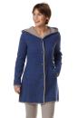 Alpaka Mantel ALYSSA aus Alpaka und Wolle : Farbe / Gr - blau-meliert, Size - XXL