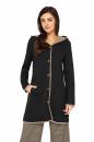 Alpaka Mantel ALYSSA aus Alpaka und Wolle : Farbe / Gr - schwarz-sand, Size - M